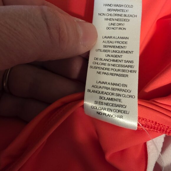 Tommy Bahama PEARL SOLIDS V-WIRE SHIRRED BANDEAU ONE-PIECE SWIMSUIT NWT Coral - Picture 7 of 10